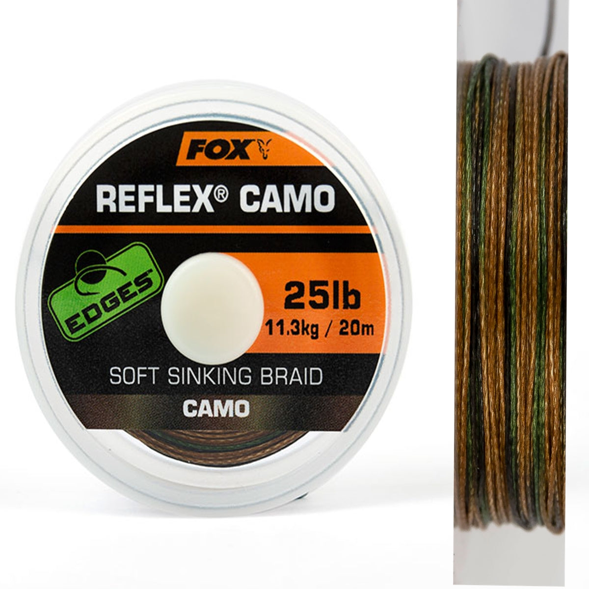 Hooklink - Fox Reflex Camo Soft Sinking Braid 25lbs 20m